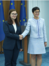 Marta Kos, în Moldova înainte de alegeri, cu mesaj electoral și vizită la mănăstire