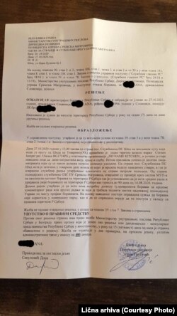 Ana (26) iz Slovenije je došla 14. avgusta u Srbiju, ali je 27. oktobra obaveštena da mora da napusti državu.