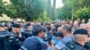 Citizens protest over the awarding of the Thirteenth of July Award, Podgorica Montenegro 