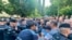 Citizens protest over the awarding of the Thirteenth of July Award, Podgorica Montenegro 
