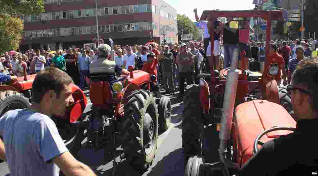Makedonija -Protesti poljoprivrednika, Skopje, 27. septembar 2012.