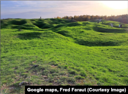 Рельеф изуродованной боями земли – Форт Дуомон в Красной зоне, Франция