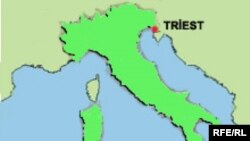 Трієст на карті Італії