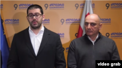 საბა ბუაძე (მარცხნივ) და მიხეილ კაკაურიძე