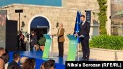 Predsednica Evropske komisije Ursula fon der Lajen i premijer Crne Gore Milojko Spajić, 14. oktobar 2025.