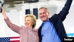 Хиллари Клинтон и Тим Кейн