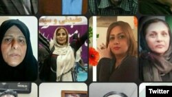 شماری از امضاکنندگان بیانیههای اخیر که در تهران و مشهد بازداشت شدهاند. از راست: پوران ناظمی، نرگس منصوری (بازداشتشده در تهران) حوریه فرجزاده طارانی و فاطمه سپهری