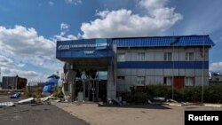 გაზის საზომი სადგური რუსეთის ქალაქ სუჯასთან, კურსკის ოლქში უკრაინის ძალების შეჭრის შემდეგ