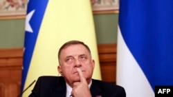 Millorad Dodik gjatë një konference për media në Moskë, 9 shtator.