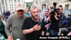 Zaza Saralidze emerges from his meeting with the prime minister on June 4.