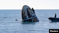 კოსმოსური ხომალდის გარშემო მოცურავე დელფინები