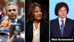 ფოტოკოლაჟი. მარცხნიდან: ბიძინა ივანიშვილი, რობინ დანიგანი და ირაკლი კობახიძე