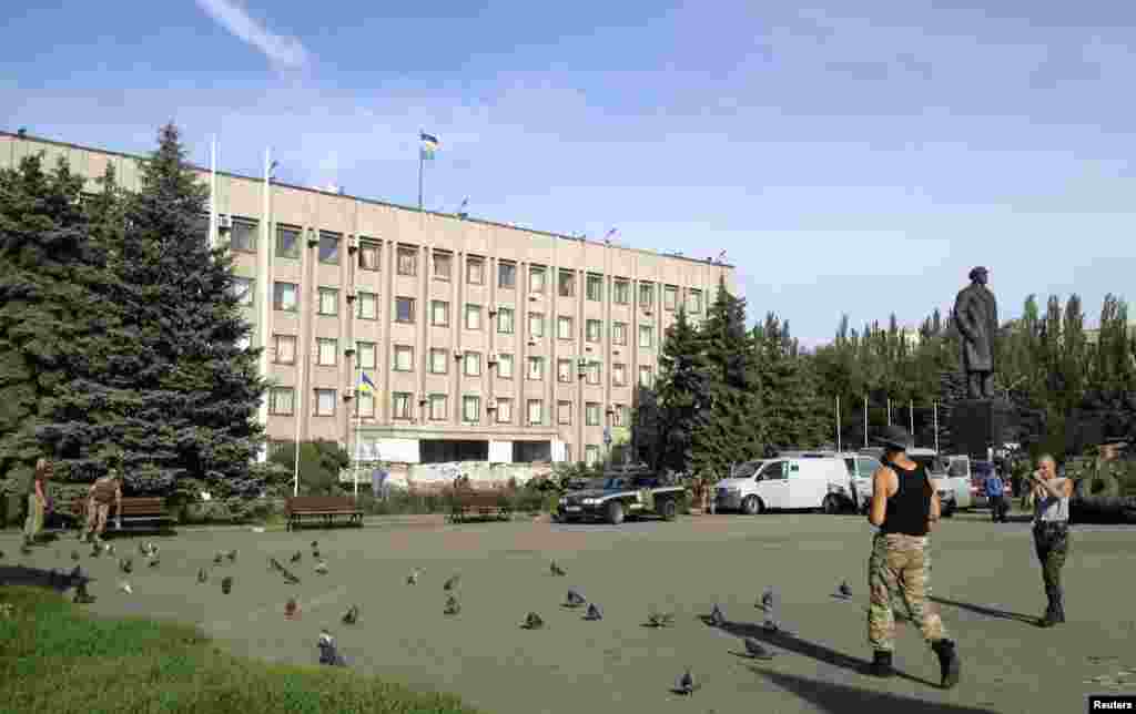 Український прапор над Слов'янськом, 6 липня 2014 року