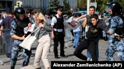 Задержания на акции в Москве
