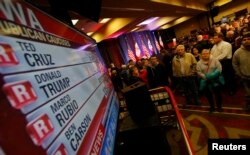 Projekcija rezultata glasanja na republikanskom kokusu u Ajovi 1. februara 2016.