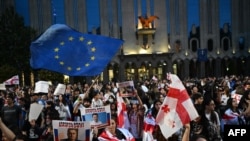 Акция против закона об "иноагентах", Тбилиси, май 2024 года