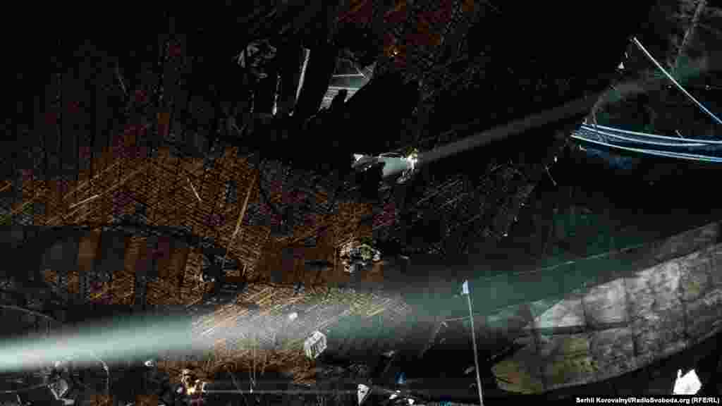 Прогоріле перекриття кінотеатру «Жовтень»