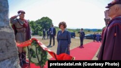 Претседателката Гордана Сиљановска-Давкова, во Крушево по повод одбележување на Илинден 