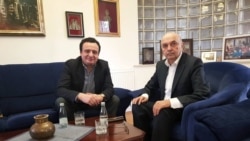 Albin Kurti, lider Samoopredeljenja i Isa Mustafa, predsednik DSK, susret 8. decembra 2019.