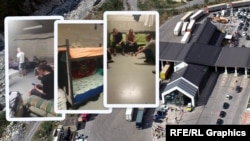 უკრაინის მოქალაქეები საზღვარზე, კოლაჟი