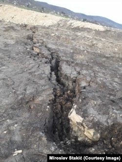 Pukotine na površinskim kopovima u Bukovoj Kosi, april 2025.