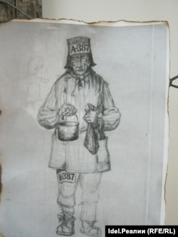 Рисунки башкортостанских художников, посвященные салаватским лагерям, с выставки "Эхо прошлого"