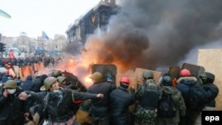 Революція гідності. Київ, майдан Незалежності, 19 лютого 2014 року. Євросуд визнав, що під час подій Революції гідності відбулося порушення прав людини