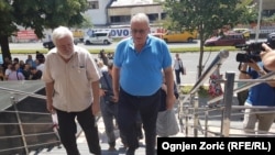 Lider Srpske radikalne stranke, narodni poslanik i haški osuđenik Vojislav Šešelj, prilikom dolaska u zgradu Višeg suda u Beogradu