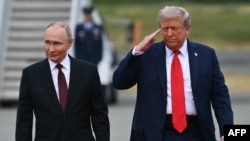 Снимка от последната среща между Владимир Путин и Доналд Тръмп. Тя се проведе в средата на август в Аляска.