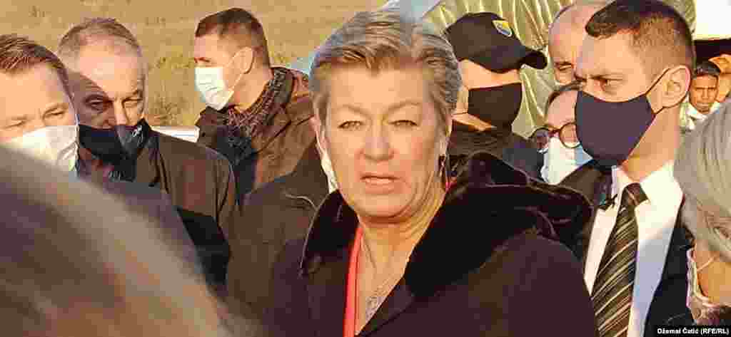 Povjerenica EU za unutrašnje poslove Ylva Johansson u kampu "Lipa" 18 februara 2021.