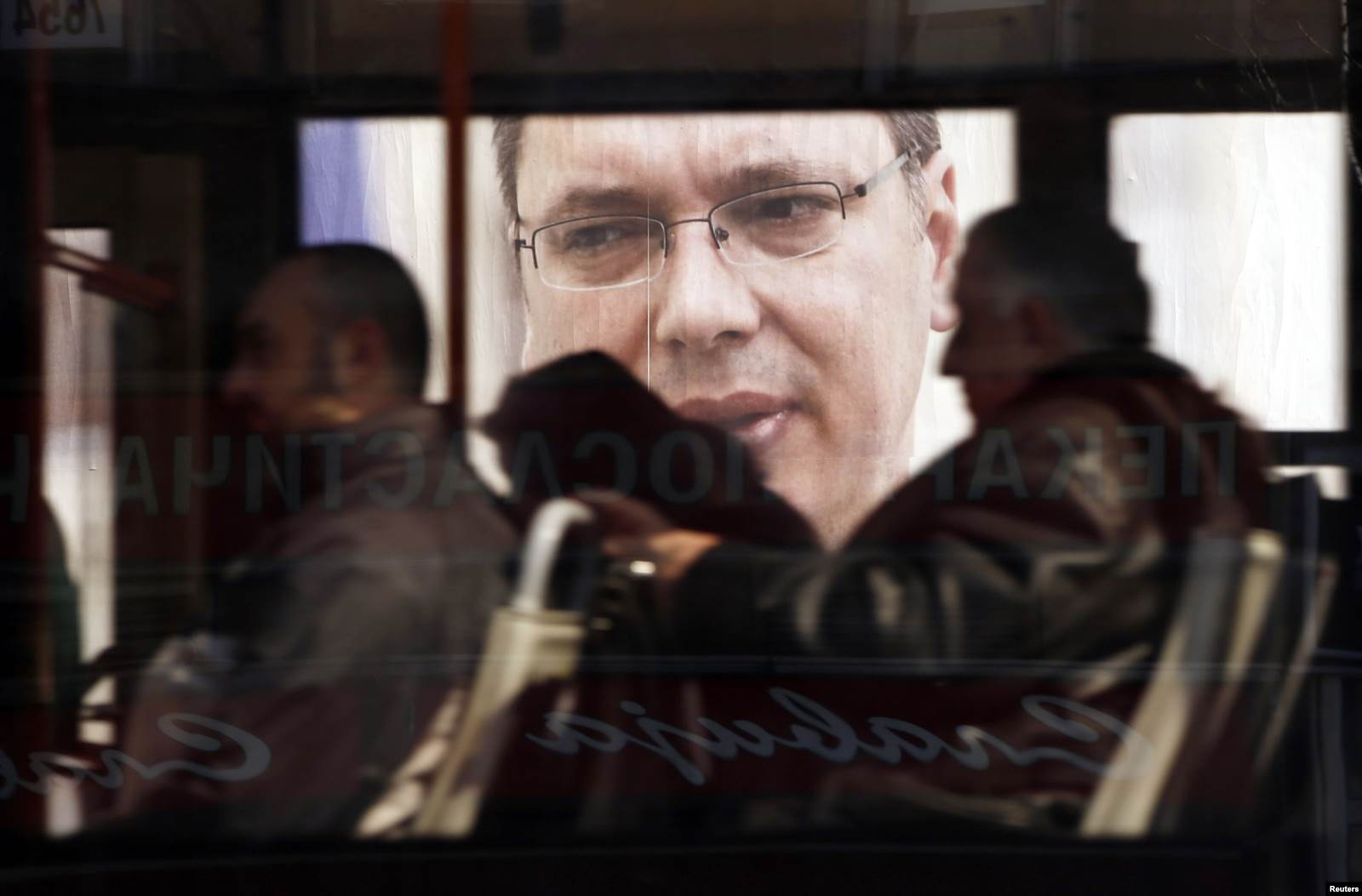 Plakat u Beogradu sa likom Aleksandra Vučića, 13. mart 2014. 