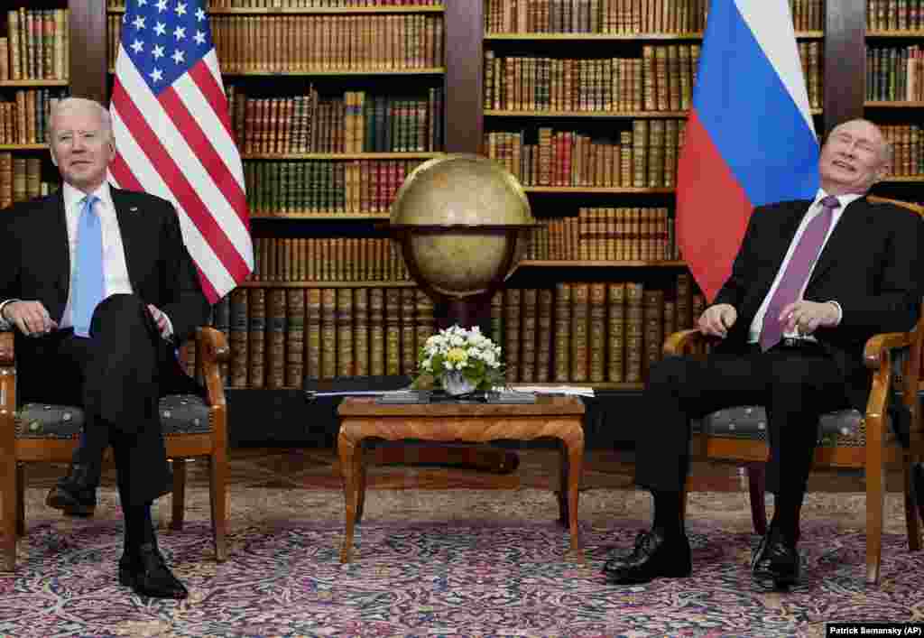 Američki predsjednik Joe Biden i Putin na samitu SAD-a i Rusije u Ženevi 16. juna 2021.