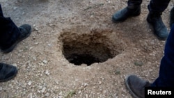 Тоннель, через который палестинцы сбежали из тюрьмы