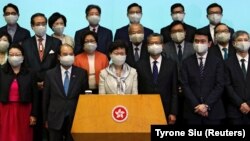 Keri Lam na jednoj od pres konferencija, maj 2020. 