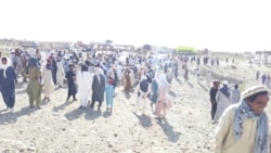 Locals protest against the establishment of a customs office and National Logistics Cell facility in Angoor Adda, South Waziristan. (file photo)
