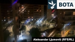 Protesta antiturke në Podgoricë, Mal të Zi, tetor 2025.