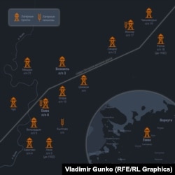 Cхема расположения лагерных пунктов Княжпогостского района Коми