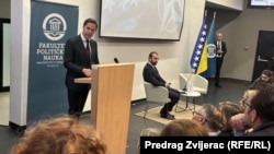 Obraćanje generalnog sekretara NATO-a Marka Ruttea studentima Fakulteta političkih nauka u Sarajevu.