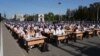 Moldovans participating in the annual Great Dictation contest in Chisinau, 31 Aug. 2025