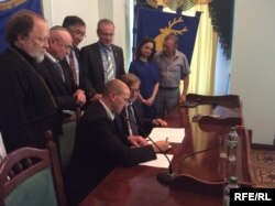 Підписання меморандуму у місті Самбір. Вересень 2016 року