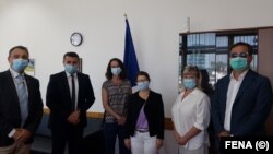 Victor Olsavszky (prvi slijeva), Sarajevo