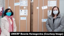 UNICEF-ova predstavnica Rownak Khan i ministrica civilnih poslova BiH Ankica Gudeljević