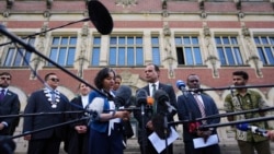 Anunțarea recomandării CIJ la Haga, în Olanda, pe 23 iulie 2025. 