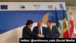 Голови парламентів України, Грузії та Молдови погоджують створення міжпарламентської асамблеї трьох країн. 9 червня 2018 року.