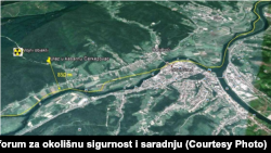 Geografski prikaz mogućeg odlagališta radioaktivnog otpada