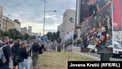Izložba tokom blokade Varadinskog mosta, 10. jul 2025.