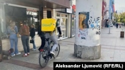 Dostavljači Glova na ulicama Podgorice, 30. oktobar 2025.