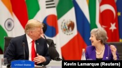 Američki predsjednik Donald Trump i britanska premijerka Theresa May na Samitu G20 u Buenos Airesu 30. novembra 2018.