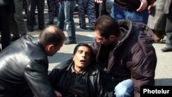 Election protests in Yerevan on March 1. Nine people died in the violence.