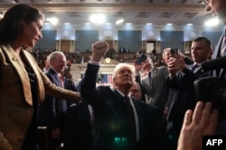 Під час виступу 47-го президента США Дональда Трампа у Конгресі. Вашингтон, 4 березня 2025 року